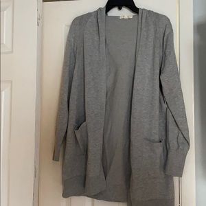 Long Grey Cardigan with hood